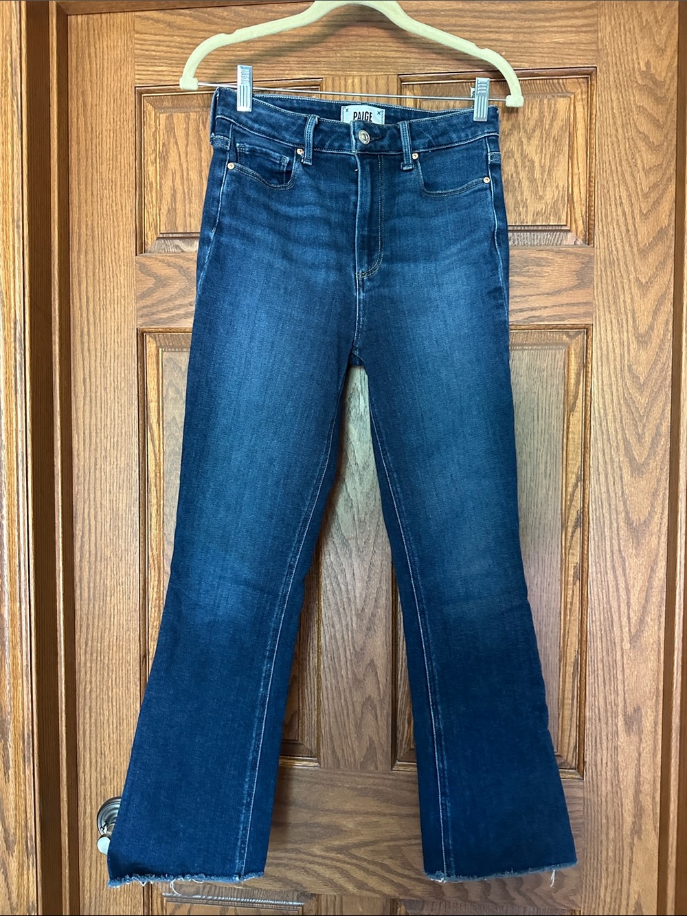 PAIGE Indigo Flared High-Rise Jeans